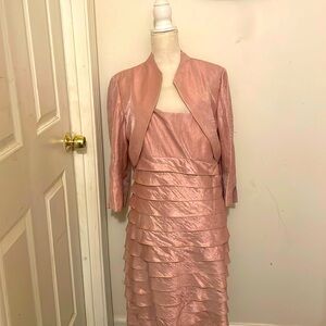 Beautiful pink dress with jacket size slim 14